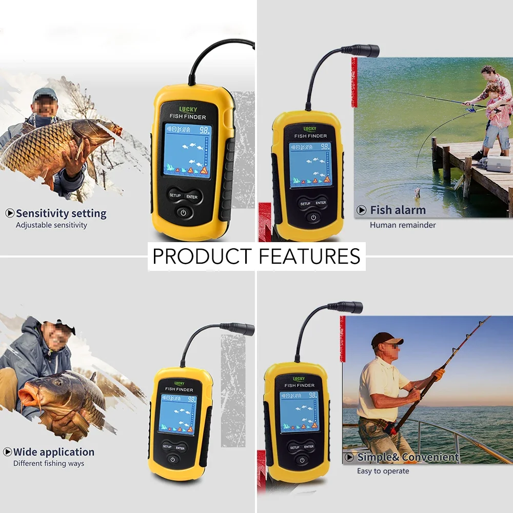 Lucky LCD Color Screen Portabl - Fishing Depth Finder recension och pris