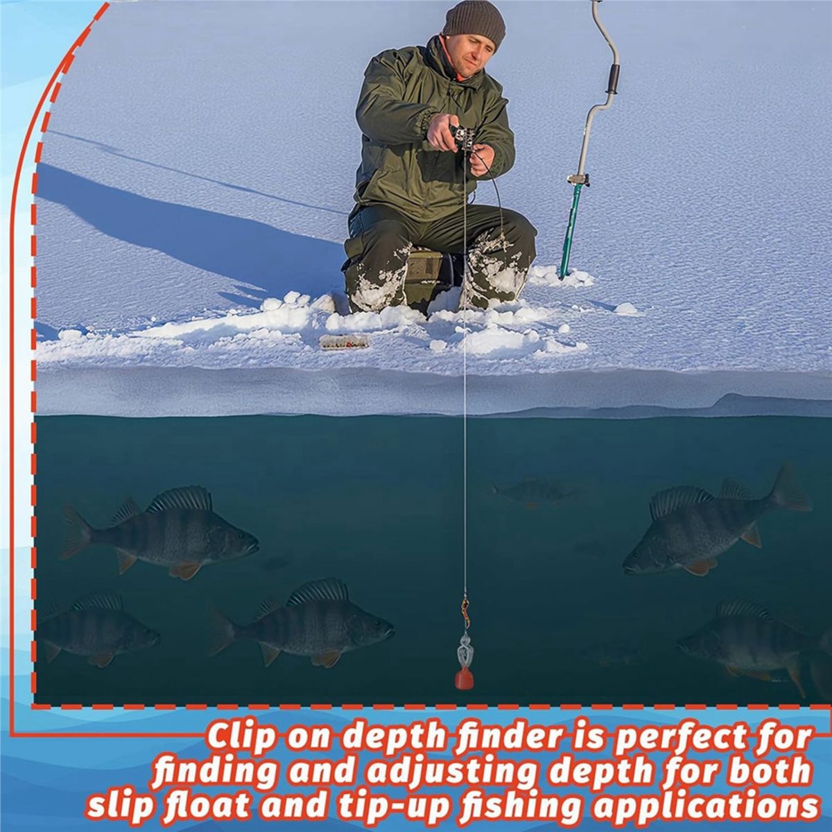618 Mega Sale 4 Pack Depth Fin - Fishing Depth Finder recension och pris