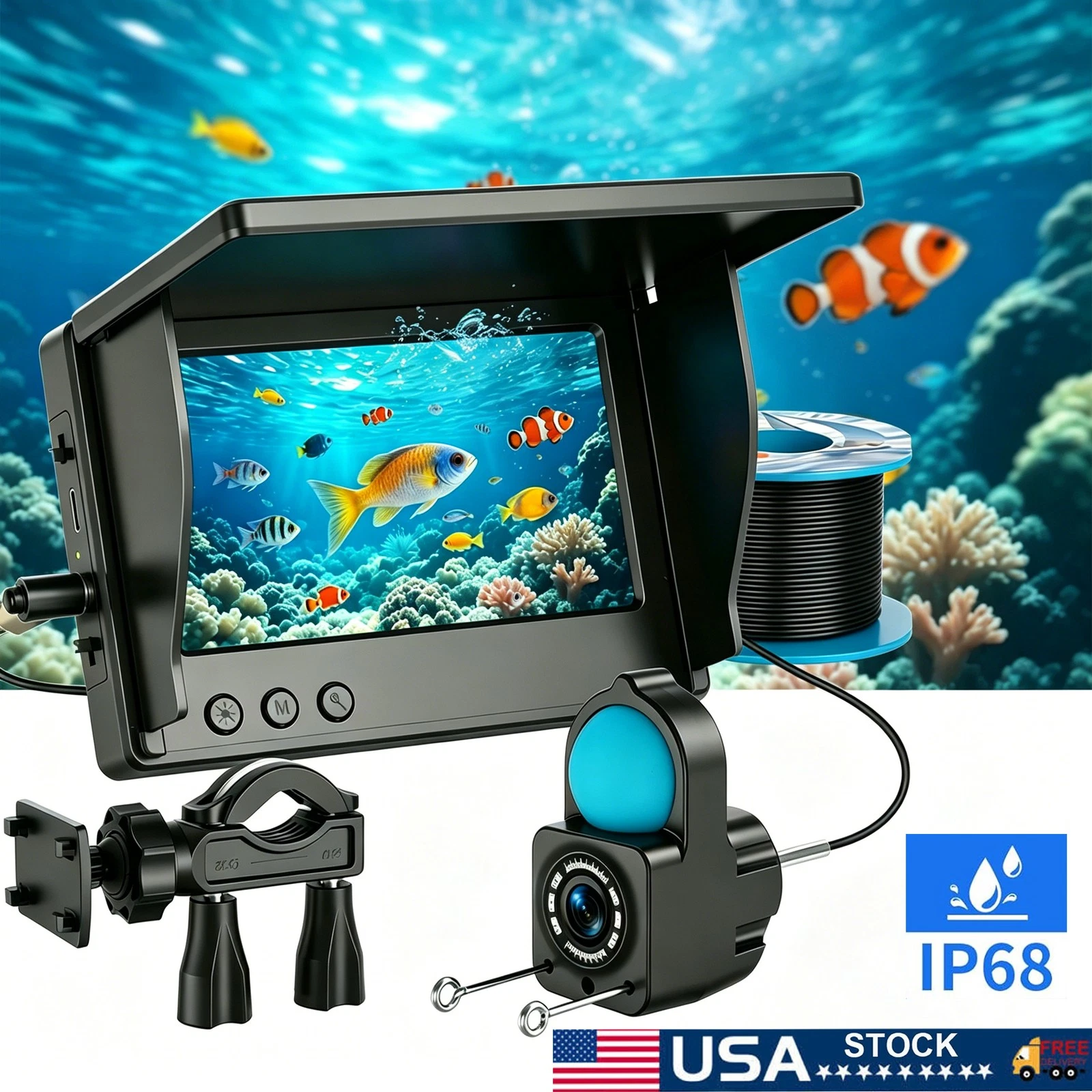 Underwater Fishing Camera,Port - Fish Finder Cable recension och pris