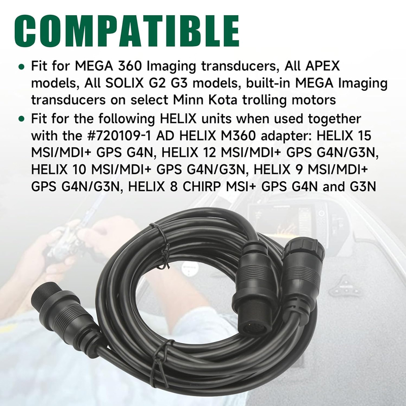 Fish Finders Adapter Cable 14  - Fish Finder Cable recension och pris